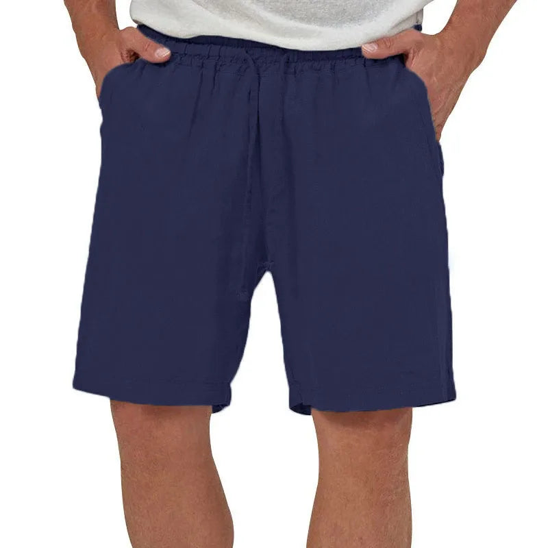 Eclano Men’s Cotton & Linen Shorts – Casual Lightweight Breathable Beachwear