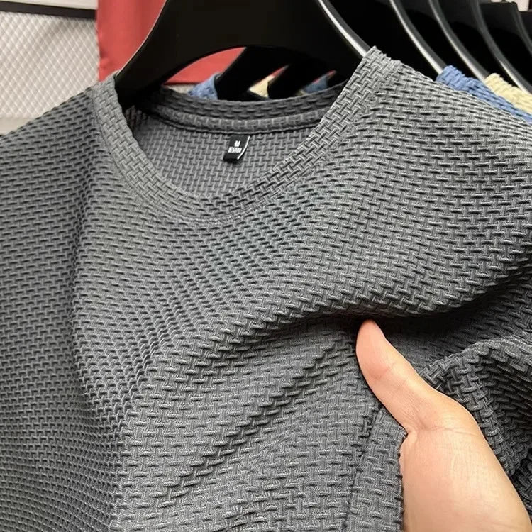 Eclano Men’s Short Sleeve Bamboo Ice Silk Mesh T-Shirt