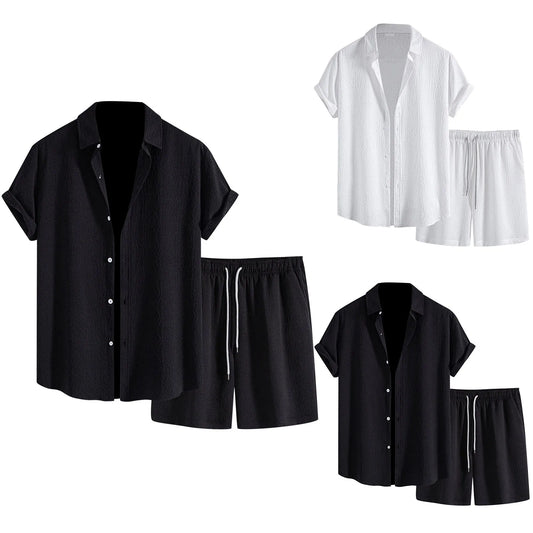 Eclano Men’s 2-Piece Set – Short Sleeve Shirt & Shorts