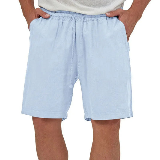 Eclano Men’s Cotton & Linen Shorts – Casual Lightweight Breathable Beachwear
