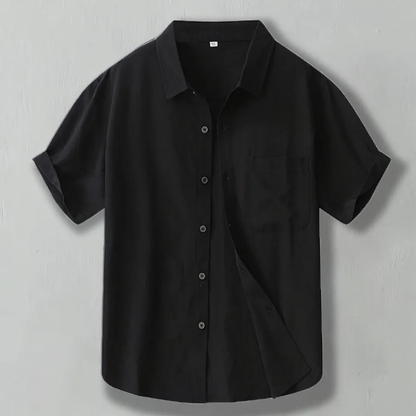 Eclano Men’s Anti-Wrinkle Short Sleeve Shirt Slim Fit with Pocket