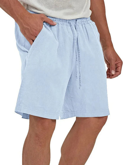 Eclano Men’s Cotton & Linen Shorts – Casual Lightweight Breathable Beachwear