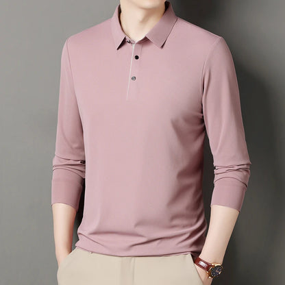 Eclano Men’s Long Sleeve Polo – Wrinkle-Resistant, Versatile Business Casual Top