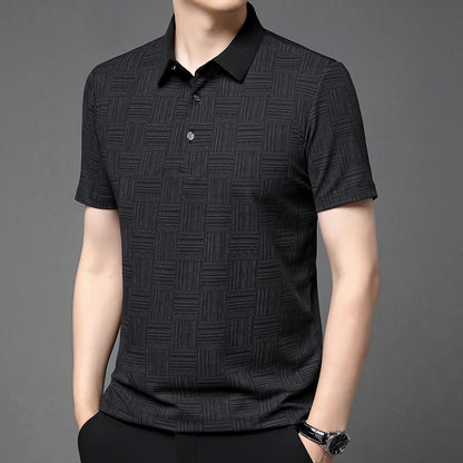 Eclano Men’s Printed Polo Shirt – Short Sleeve, Wrinkle-Resistant and Comfortable