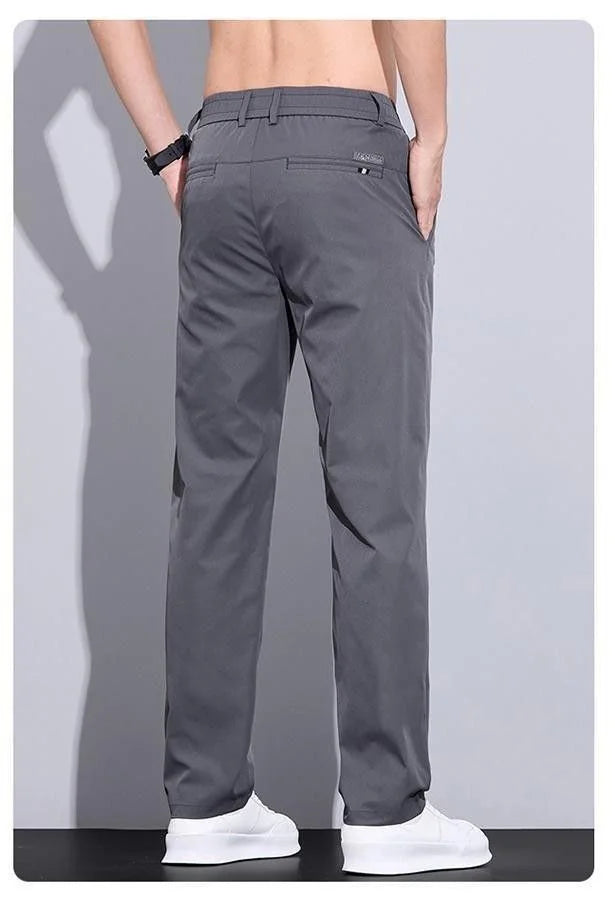 Eclano Men’s Casual Ice Silk Pants – Slim Fit Lightweight Breathable