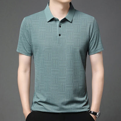 Eclano Men’s Printed Polo Shirt – Short Sleeve, Wrinkle-Resistant and Comfortable