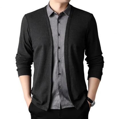 Men’s Cardigan with Traditional Collar – Casual and Sophisticated Style