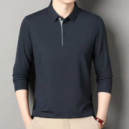 Eclano Men’s Long Sleeve Polo – Wrinkle-Resistant, Versatile Business Casual Top