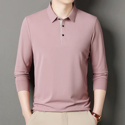 Eclano Men’s Long Sleeve Polo – Wrinkle-Resistant, Versatile Business Casual Top