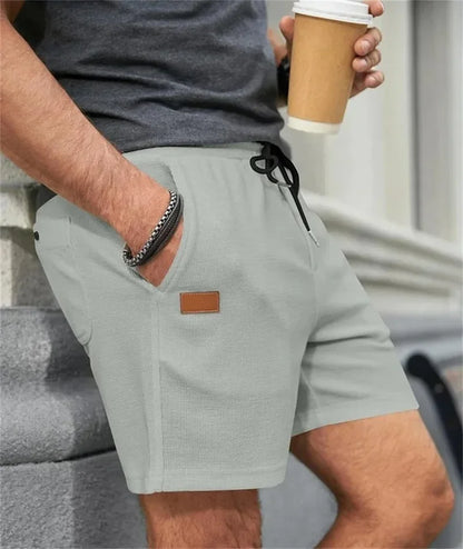 Eclano Men’s Casual Shorts – Breathable Polyester with Adjustable Drawstring