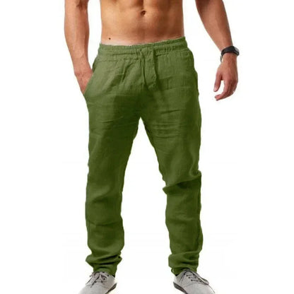 Eclano Men’s Cotton Linen Pants – Loose Fit Plus Size Casual Wear