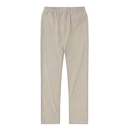 Eclano Men’s Cotton & Linen Pants – Breathable Casual Wear for Spring/Autumn