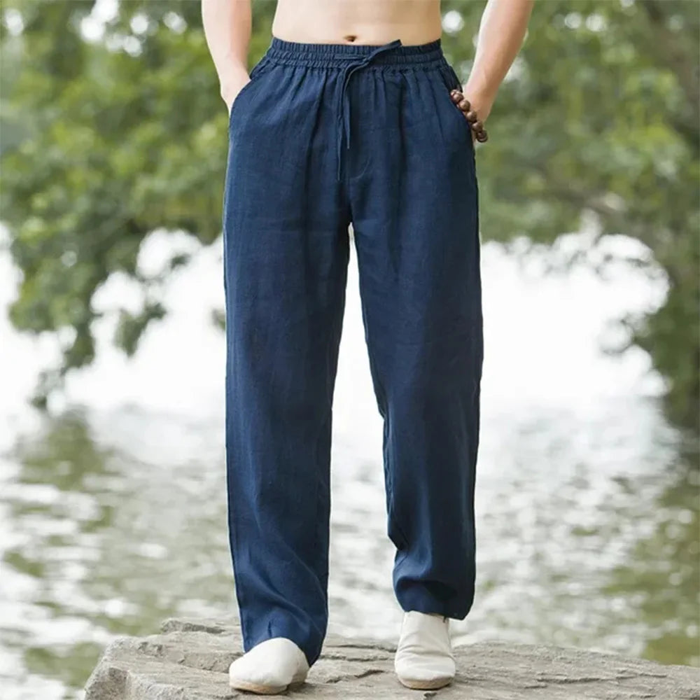 Eclano Men’s Beach Jogger Pants – Cotton & Linen