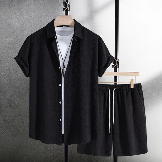 Eclano Men’s 2-Piece Set – Short Sleeve Shirt & Shorts