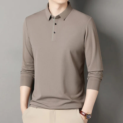 Eclano Men’s Long Sleeve Polo – Wrinkle-Resistant, Versatile Business Casual Top