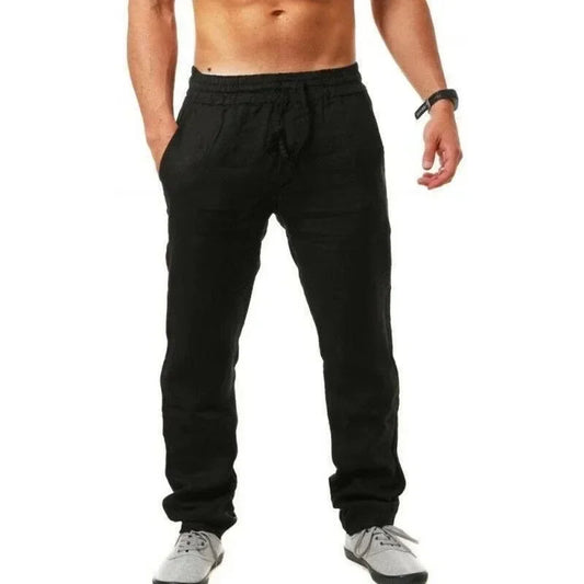 Eclano Men’s Cotton Linen Pants – Loose Fit Plus Size Casual Wear