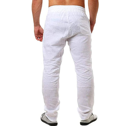 Eclano Men’s Cotton Linen Trousers – Breathable Casual