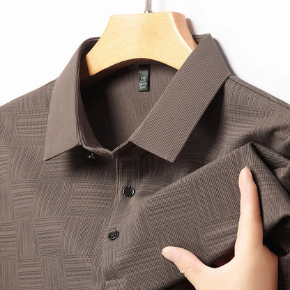 Eclano Men’s Printed Polo Shirt – Short Sleeve, Wrinkle-Resistant and Comfortable