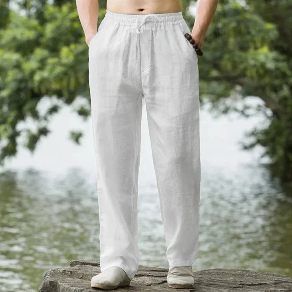 Eclano Men’s Beach Jogger Pants – Cotton & Linen