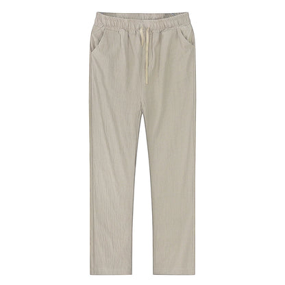 Eclano Men’s Cotton & Linen Pants – Breathable Casual Wear for Spring/Autumn