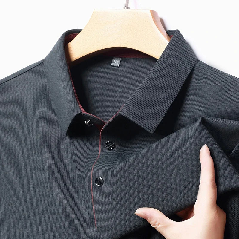 Eclano Men’s Long Sleeve Polo – Wrinkle-Resistant, Versatile Business Casual Top