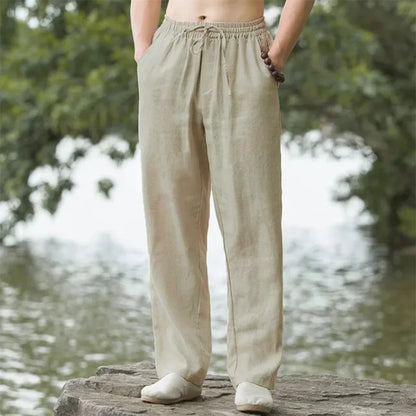 Eclano Men’s Beach Jogger Pants – Cotton & Linen