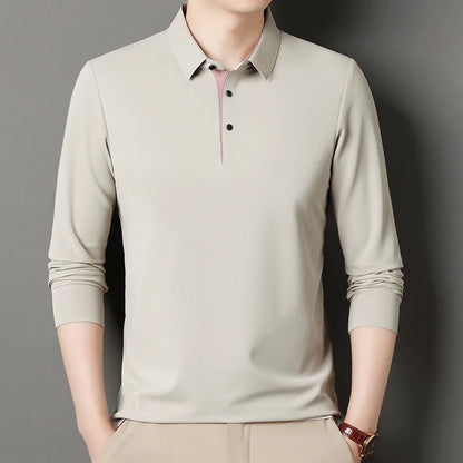 Eclano Men’s Long Sleeve Polo – Wrinkle-Resistant, Versatile Business Casual Top
