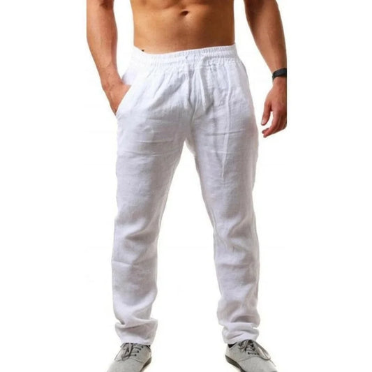 Eclano Men’s Cotton Linen Trousers – Breathable Casual