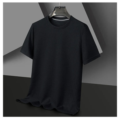 Eclano Men’s Summer Waffle Texture T-Shirt – Short Sleeve with Round Neck