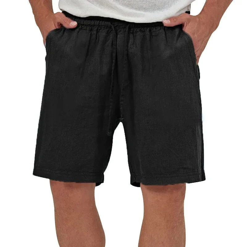Eclano Men’s Cotton & Linen Shorts – Casual Lightweight Breathable Beachwear