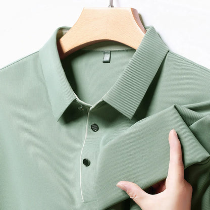 Eclano Men’s Long Sleeve Polo – Wrinkle-Resistant, Versatile Business Casual Top