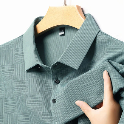 Eclano Men’s Printed Polo Shirt – Short Sleeve, Wrinkle-Resistant and Comfortable