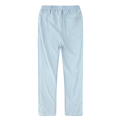 Eclano Men’s Cotton & Linen Pants – Breathable Casual Wear for Spring/Autumn