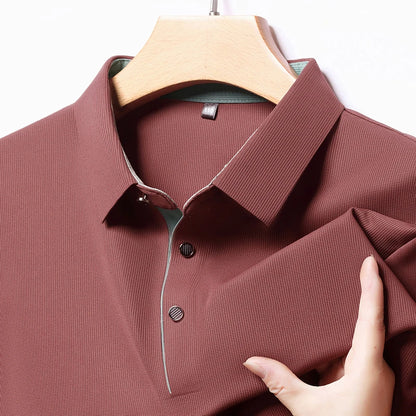 Eclano Men’s Long Sleeve Polo – Wrinkle-Resistant, Versatile Business Casual Top