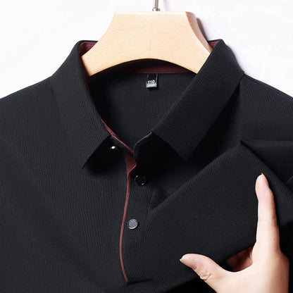 Eclano Men’s Long Sleeve Polo – Wrinkle-Resistant, Versatile Business Casual Top