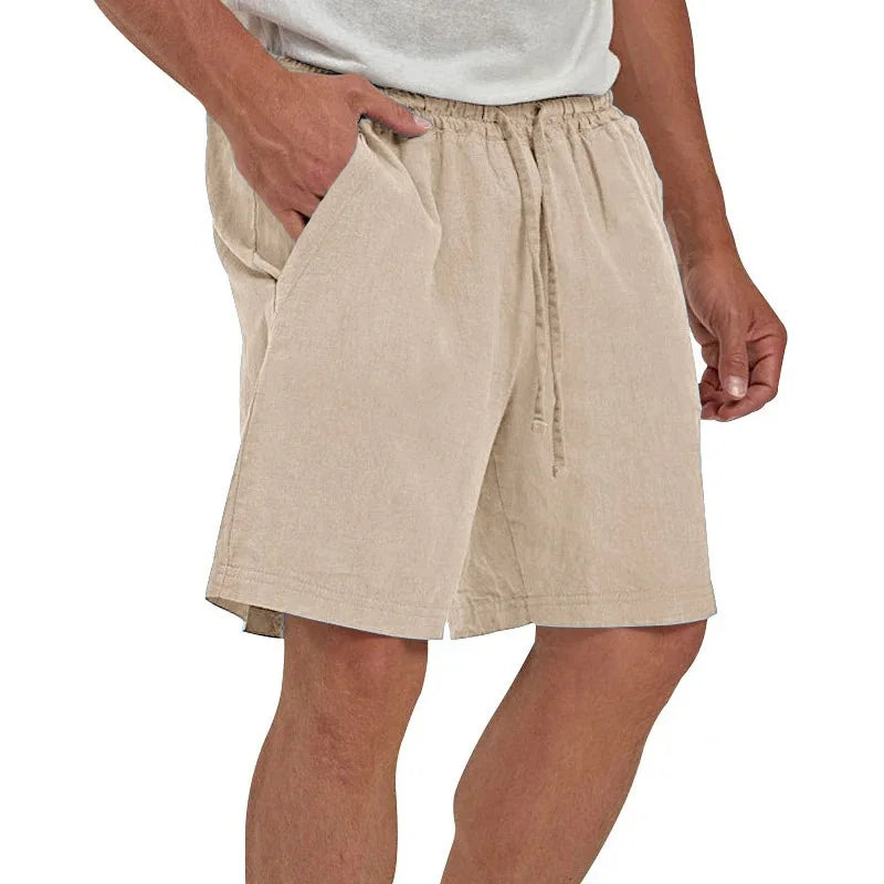 Eclano Men’s Cotton & Linen Shorts – Casual Lightweight Breathable Beachwear