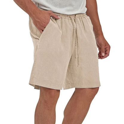 Eclano Men’s Cotton & Linen Shorts – Casual Lightweight Breathable Beachwear