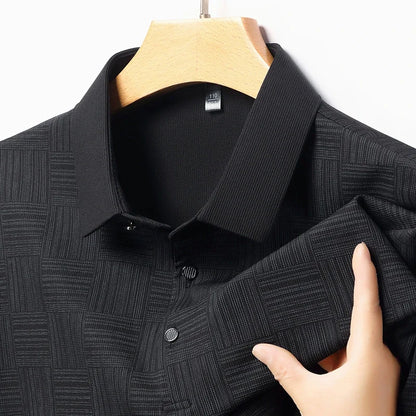 Eclano Men’s Printed Polo Shirt – Short Sleeve, Wrinkle-Resistant and Comfortable