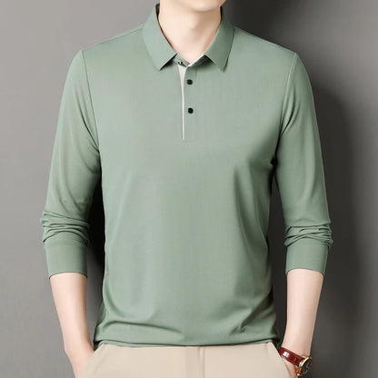 Eclano Men’s Long Sleeve Polo – Wrinkle-Resistant, Versatile Business Casual Top