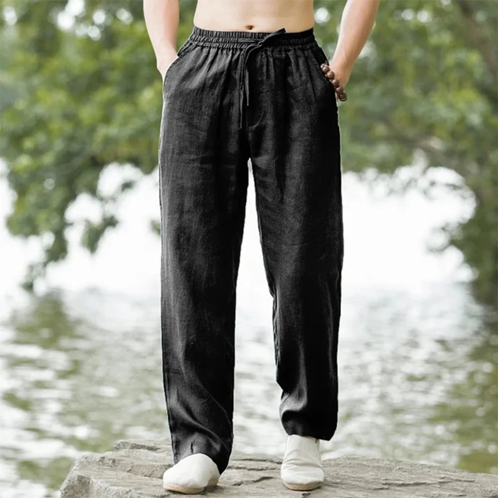 Eclano Men’s Beach Jogger Pants – Cotton & Linen