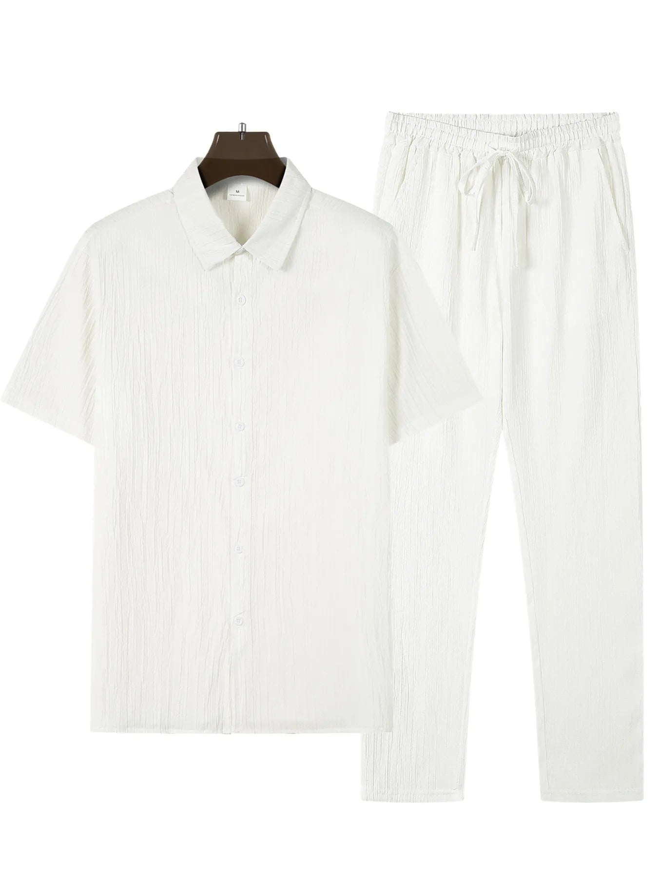 Eclano Men’s Classic Shirt and Pants Set – Collar Casual Business Outfit