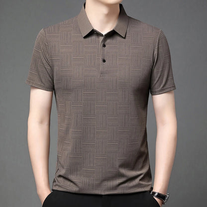 Eclano Men’s Printed Polo Shirt – Short Sleeve, Wrinkle-Resistant and Comfortable