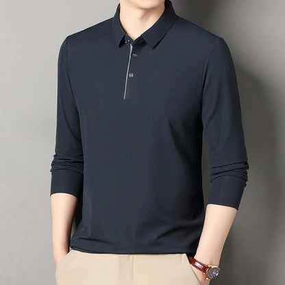 Eclano Men’s Long Sleeve Polo – Wrinkle-Resistant, Versatile Business Casual Top