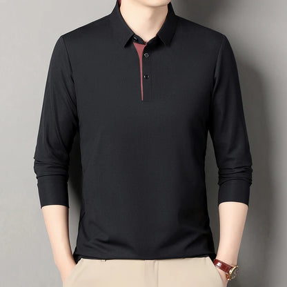 Eclano Men’s Long Sleeve Polo – Wrinkle-Resistant, Versatile Business Casual Top