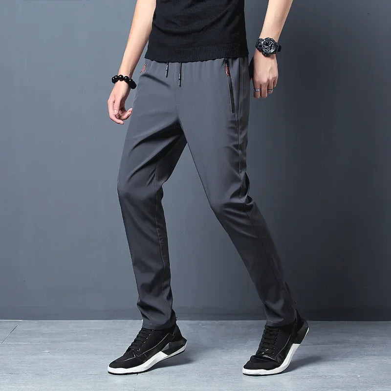 Eclano Men’s Casual Stretch Slim Fit Jogger Pants – Elastic Waist