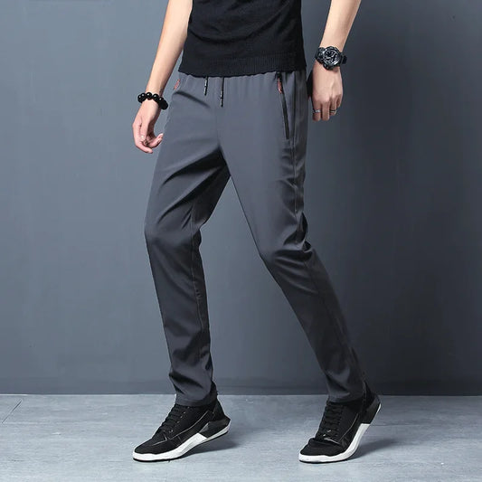 Eclano Men’s Casual Stretch Slim Fit Jogger Pants – Elastic Waist