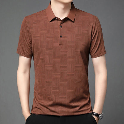Eclano Men’s Printed Polo Shirt – Short Sleeve, Wrinkle-Resistant and Comfortable