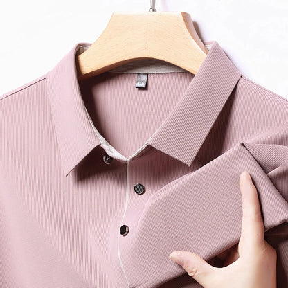 Eclano Men’s Long Sleeve Polo – Wrinkle-Resistant, Versatile Business Casual Top