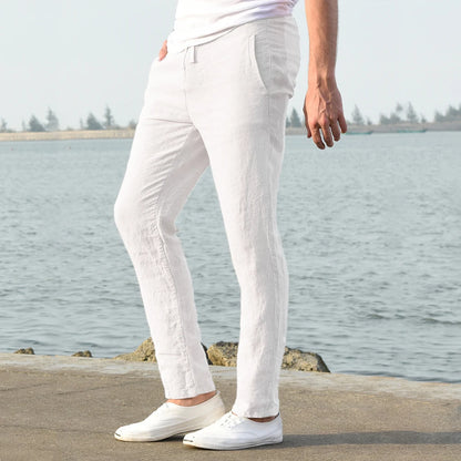Eclano Men’s Cotton & Linen Pants – Breathable Casual Wear for Spring/Autumn