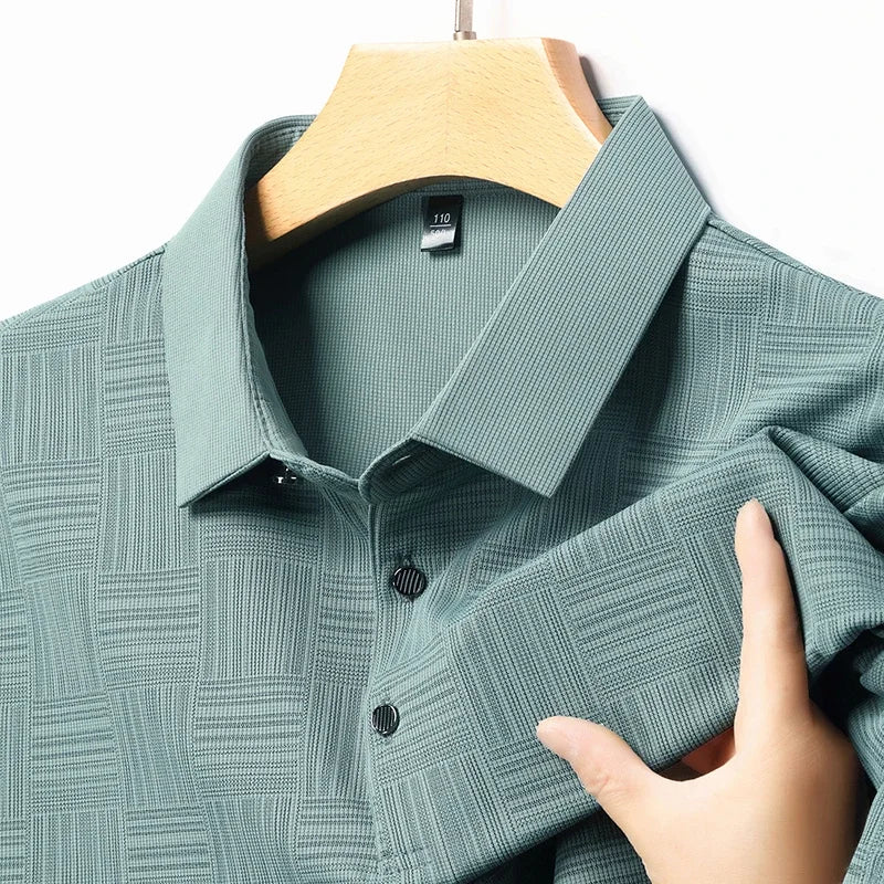 Eclano Men’s Printed Polo Shirt – Short Sleeve, Wrinkle-Resistant and Comfortable
